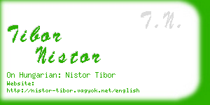 tibor nistor business card
